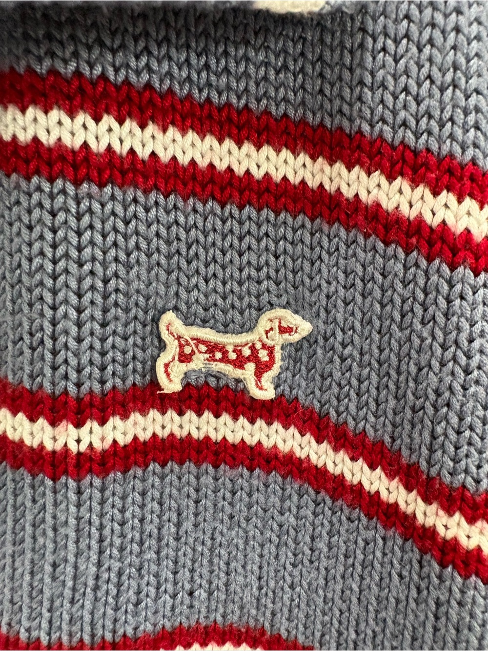 PINK Victoria's Secret Cambridge Blue Knit Sweater with White Logo Tag - Picture 3 of 4